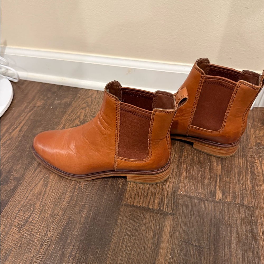 Clarks Tan Ankle Boots